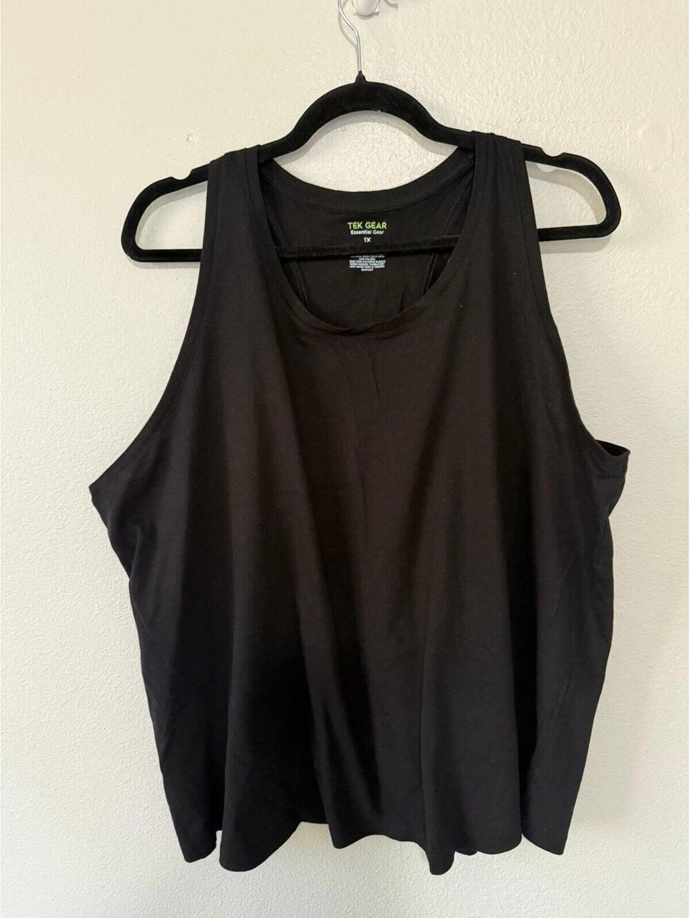 Tek gear black tank top size 1x